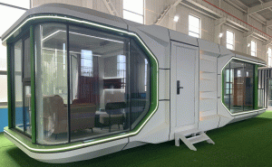 Portable Camping Capsule Prefab Camping Resort House Luxury Modern Prefab Beach House Prefabricated Villa Mobile Office