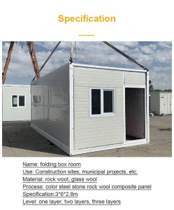 Zypern 20 Fuß Stahl Klappbehälter Haus Flachpakete Holzscheibenschildstruktur für Badezimmer Küchen Apartment Hospital Gebrauch