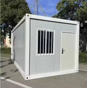 Zypern 20 Fuß Stahl Klappbehälter Haus Flachpakete Holzscheibenschildstruktur für Badezimmer Küchen Apartment Hospital Gebrauch