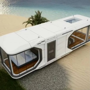 PREFAB STAGEL HOUSE FLAT PACK CAPSULE CAPSULE CAPSULE جاهزة Made House Mobile Home Steel Structure Homestay Space Capsule