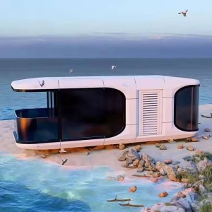 Luxus moderner Schlaf im Freien schlafende Pod winziges Vor -Fabab -Behälter Raumkapsel Hotel Campinghaus auf Wasser