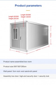 Zypern 20 Fuß Stahl Klappbehälter Haus Flachpakete Holzscheibenschildstruktur für Badezimmer Küchen Apartment Hospital Gebrauch