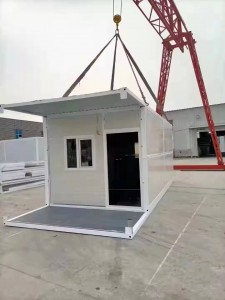 Zypern 20 Fuß Stahl Klappbehälter Haus Flachpakete Holzscheibenschildstruktur für Badezimmer Küchen Apartment Hospital Gebrauch