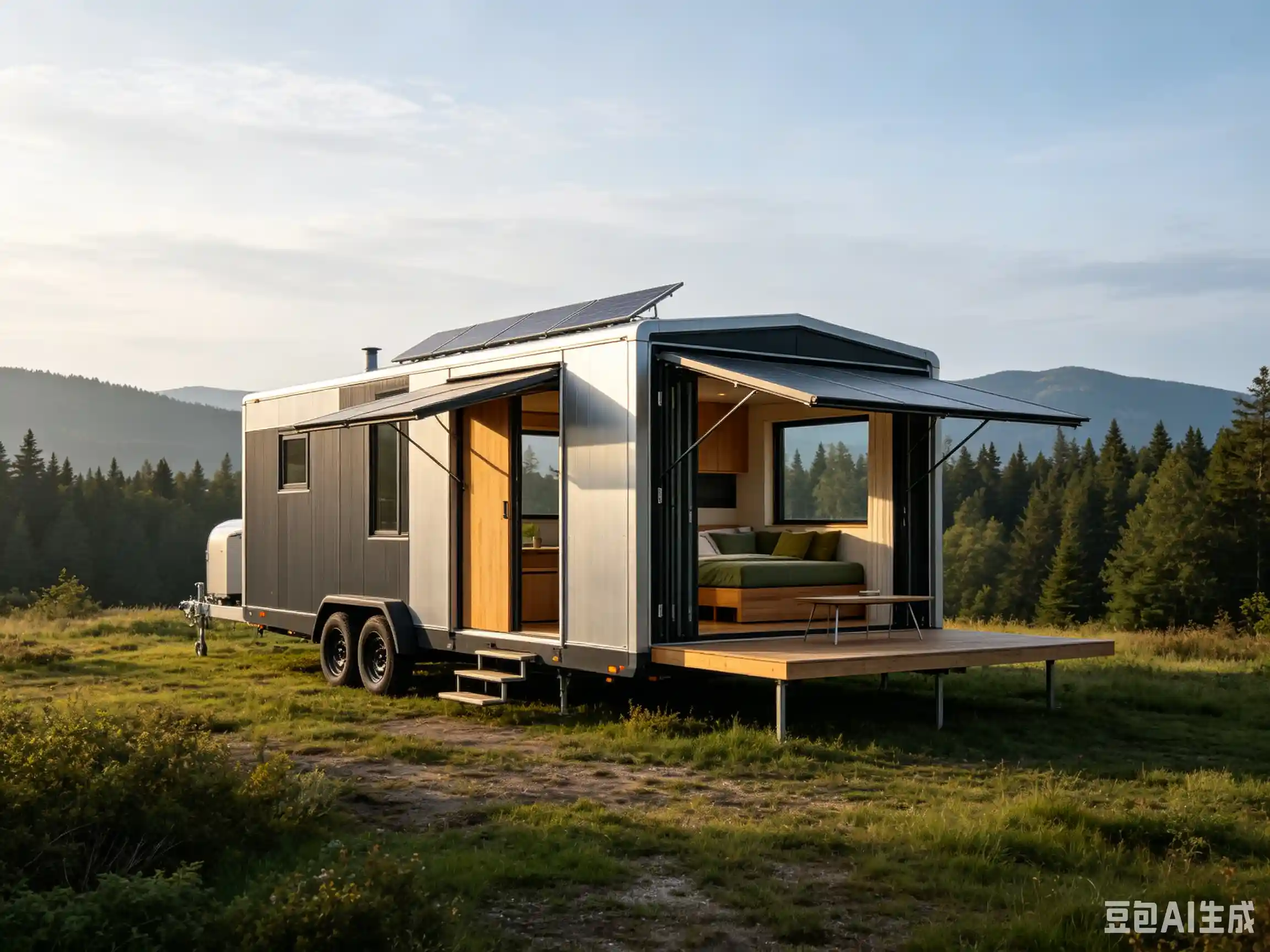 Folding House: Unfolds in 30 Mins, Tow Anywhere | Future of Mobile Living