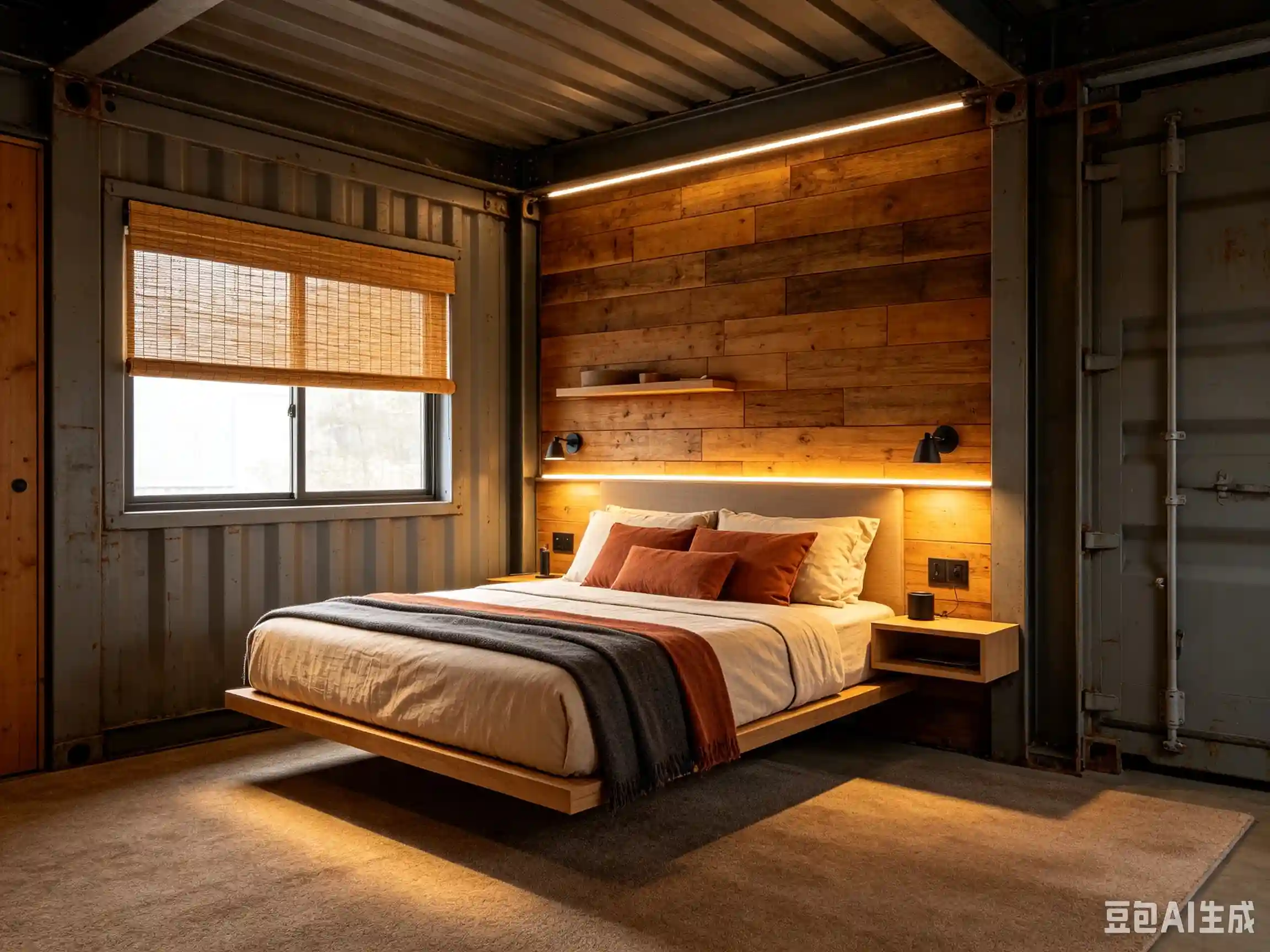Container Bedroom Ideas: Industrial Edge Meets Cozy Sanctuary